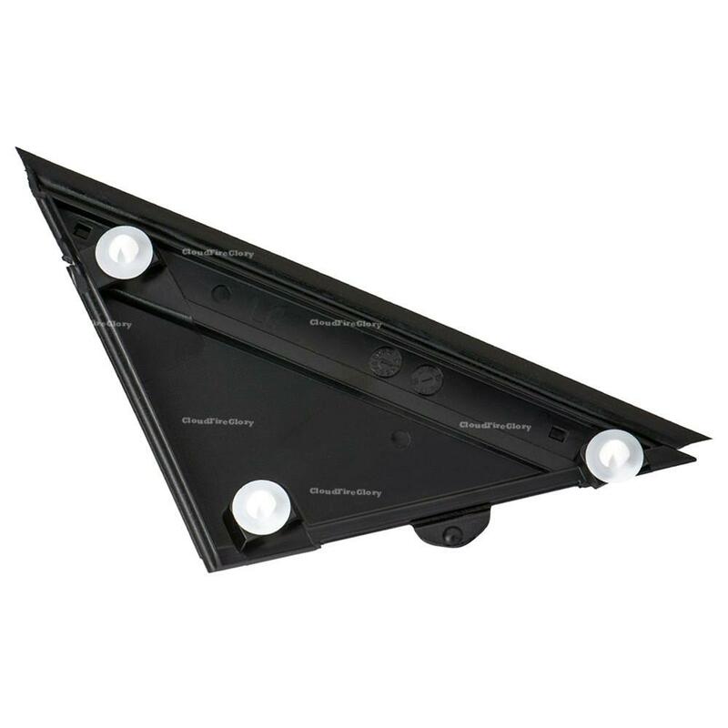 CloudFireGlory-Espejo de vista lateral izquierda o derecha, placa triangular embellecedora de plástico negro para FIAT 500, 2012-2019, 1SH17KX7AA, 1SH16KX7AA, 1 pieza