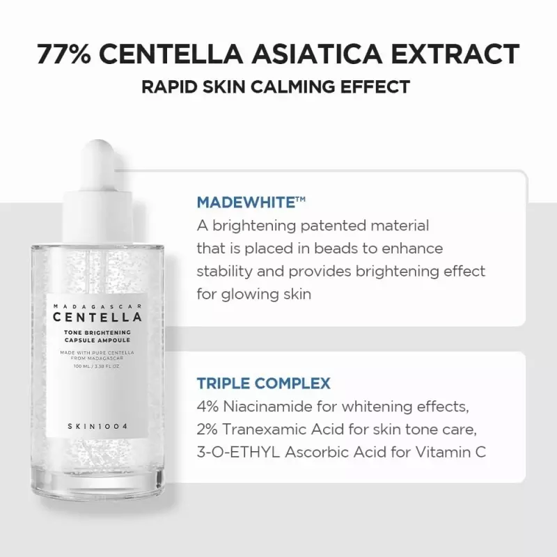 Madagascar centella Toneブライトニングカプセル、顔の香り、治療、保湿、明るく、肌に敏感