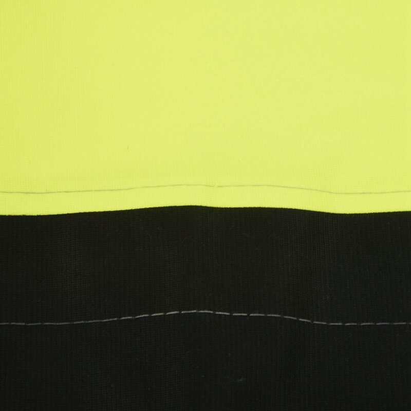Nieuw-7 Zakken Klasse 2 Hoge Zichtbaarheid Rits Aan De Voorkant Safet Geel Vest Met Reflecterende Strips