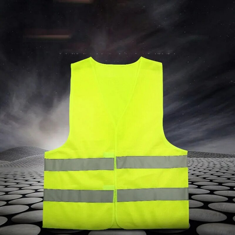 Alta Visibilidade Reflective Front Segurança Vest com tiras, Outdoor Workwear Construção