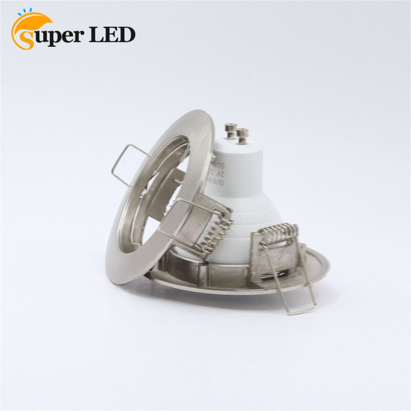 Bombilla LED empotrada redonda de níquel, accesorio de iluminación moderna, diámetro de 78mm, venta al por mayor