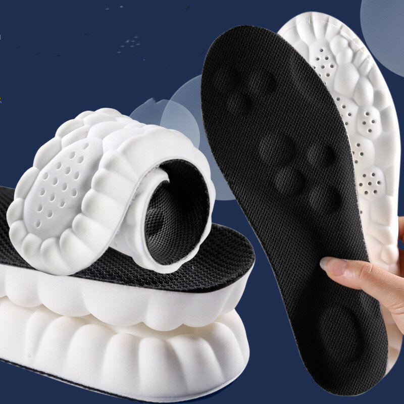 4D Massage Sports Insoles Super Soft Sport Insole for Feet Running Baskets Shoe Inserts Soles Arch Support Orthopedic Cushion