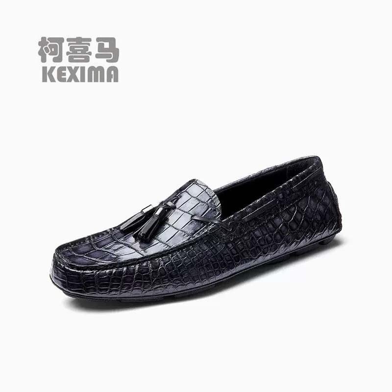 gete new arrivla men crocodile leather shoes male crocodile shoes men leisure shoes male casual shoes Loafer rubber soles