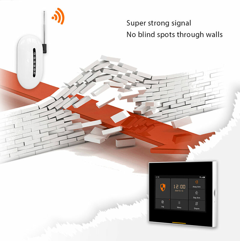 เครื่องรับส่งสัญญาณ WiFi ไร้สาย Extender 433MHz Long Range Booster Barrier-ฟรีผ่านผนังสำหรับ Home Alarm Security System