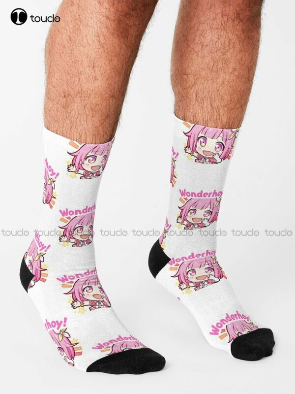 Project Sekai Anime Otori Wonderhoy Stamp Socks Fun Socks For Men Personalized Custom Unisex Adult Teen Youth Socks Funny