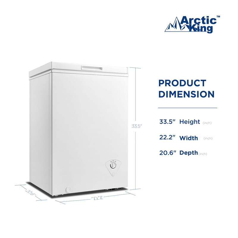 2024 nuovo congelatore a pozzetto da 3.5 Cu ft, bianco, ARC04S1AWW