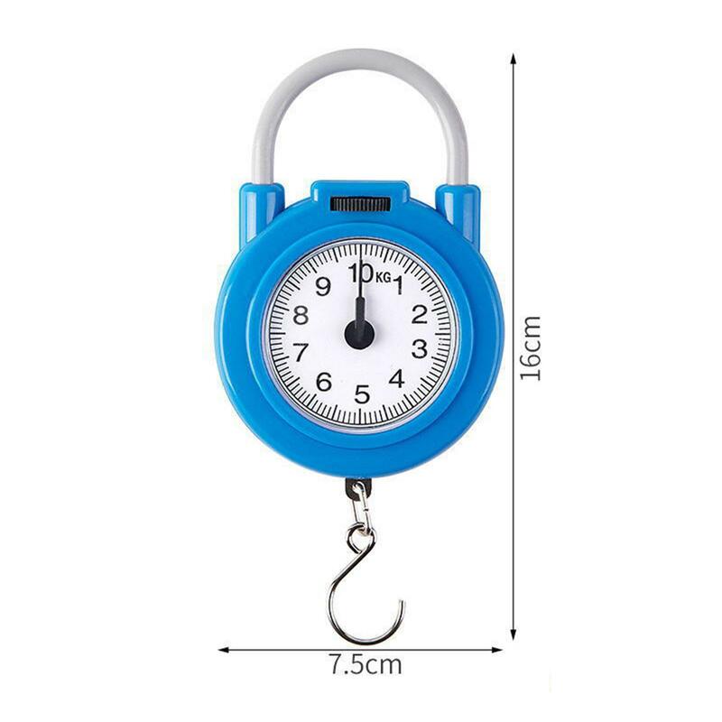 Luggage Scale Mini Pointers Hook Spring Hanging Scale 10kg Capacity Parcels Weighing Durable Travel Accessories Fishing Scale