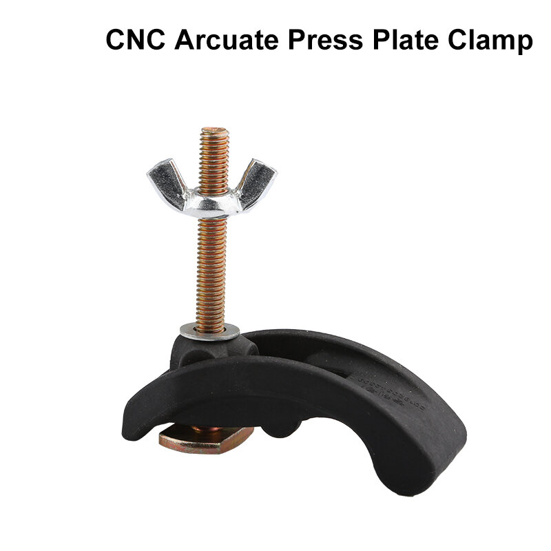 Abrazadera de placa curvada para máquina de grabado CNC, abrazadera de placa de arco de 85mm, piezas de grabado de fresado fijo usadas para mesa de ranura en T