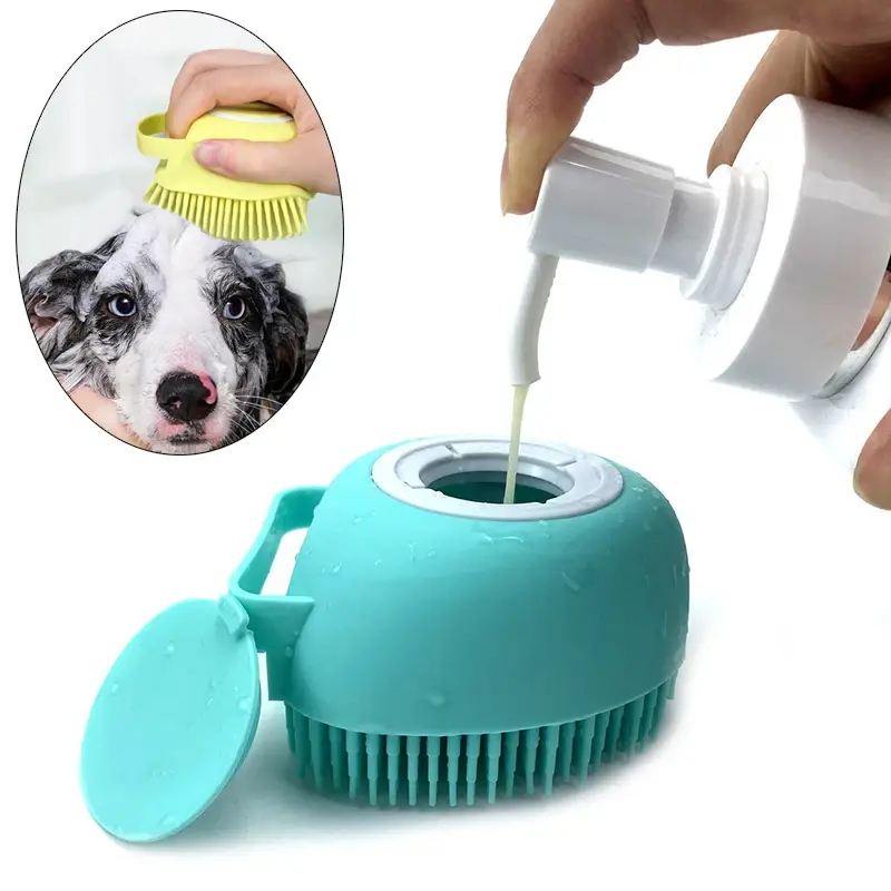 Bagno cucciolo cane grande gatto bagno guanti da massaggio spazzola morbida sicurezza Silicone accessori per animali domestici per cani gatti strumenti prodotti Mascotas