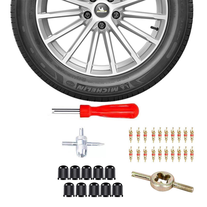 Auto Fiets Ingelaste Handle Tire Ventiel Core Remover Schroevendraaier Band Reparatie Installeren Tool Auto Accessoires