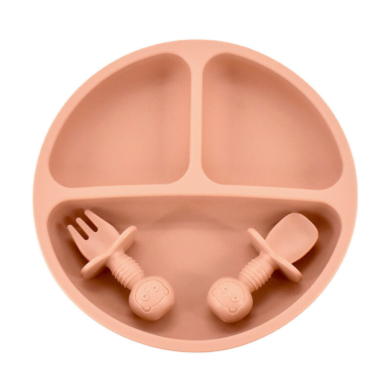 Placa de silicone do bebê utensílios de mesa pratos de silicone infantil treinamento crianças bacias de alimentação comida grau silicone louça