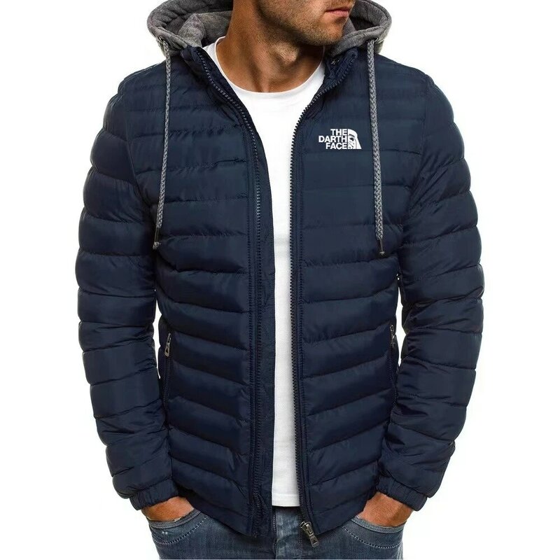 2024 New High end Autumn/Winter Men's Large Coat Thick Coat Outdoor Fishing Winter Men's Warm Zipper Street Style Coat