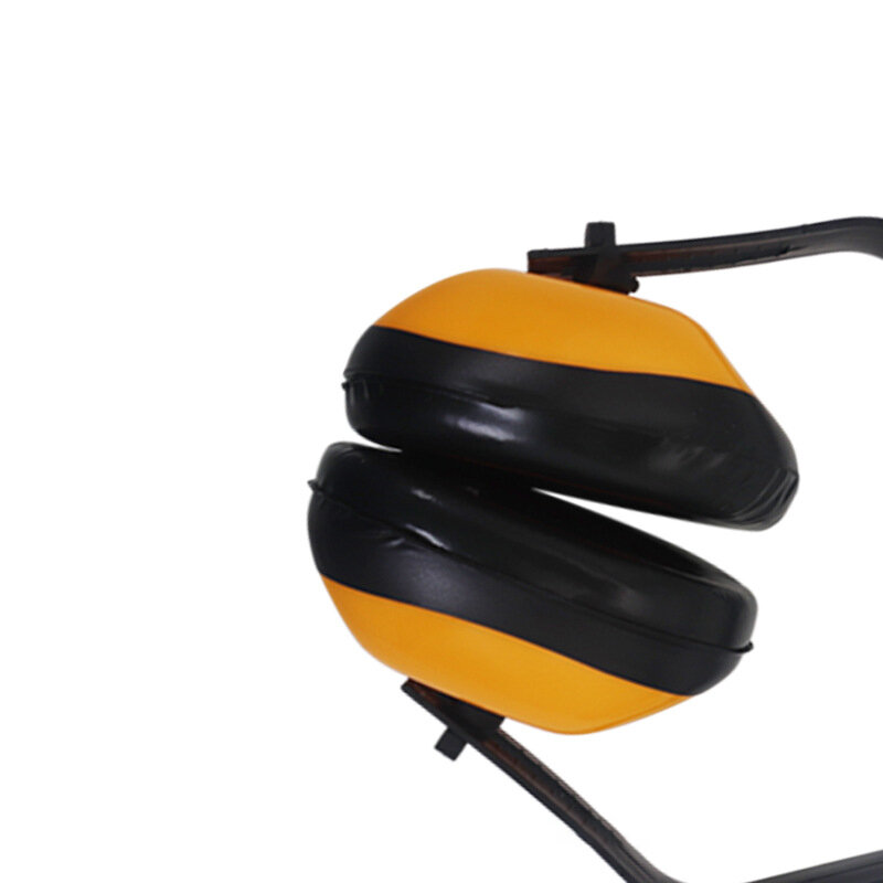 1 buah penutup telinga plastik antiguncangan, headphone pengurang Kebisingan kedap suara pelindung telinga berburu kuning