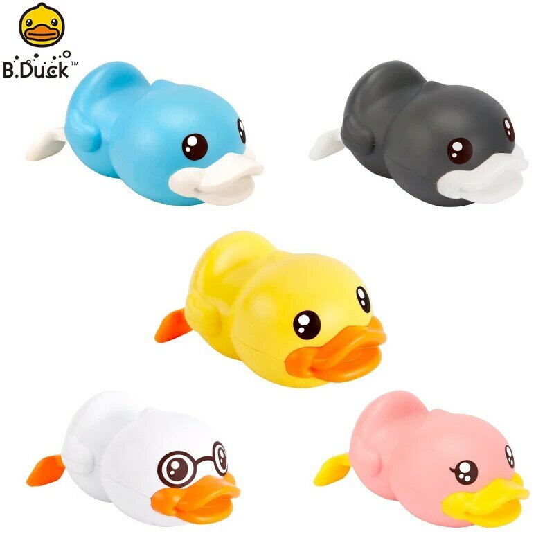 B.Ducks Baby Swimming Duck giocattoli da bagno per bambini vasca da bagno piscina giocattoli galleggianti anatra di gomma mobile Clockwork Shower Toys for Kids