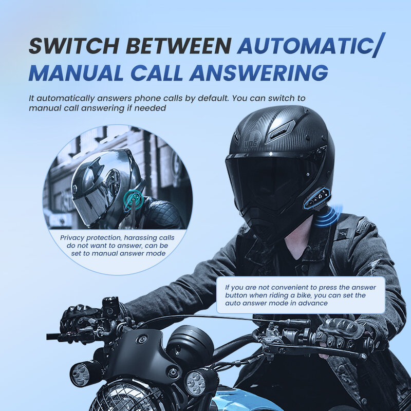Fone de ouvido para capacete de motocicleta Bluetooth 5.0 EDR 3 peças Substitua a armação Fones de ouvido sem fio Fones de ouvido IP67 À prova d'água Redução de ruído
