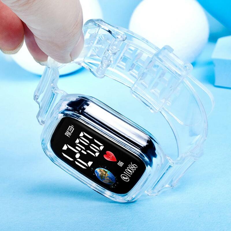 Montre numérique LED pour enfants, montre-bracelet de sport étanche pour garçons et filles, horloge électronique