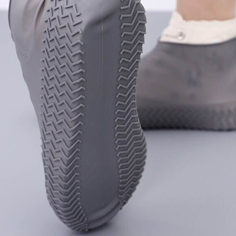 Impermeável Silicone Sapato Cobre, Borracha Deslizamento-Resistente, Chuva Boot Overshoes, Outdoor Dia chuvoso Acessórios, S, M, L, 1 Par