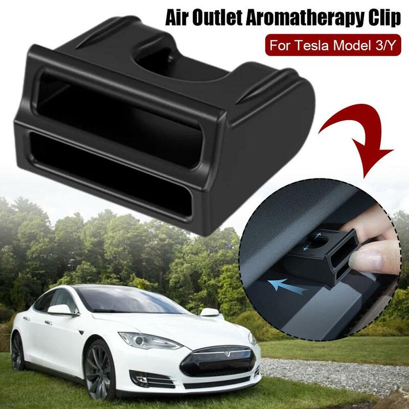 Clip de aromaterapia de salida de aire para Tesla Model Y 3, soporte de Clip de aromaterapia para Tesla Model 3/Y, Interior de coche eléctrico