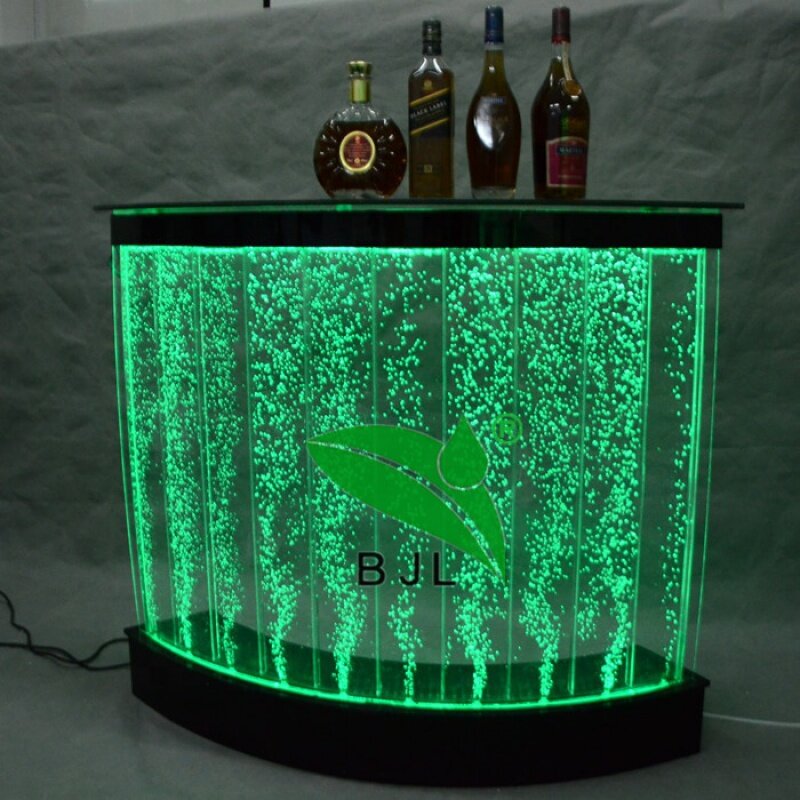custom，home Looking led acrylic bubble water modern bar counter