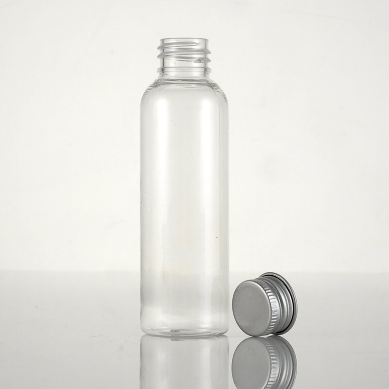 Botol plastik kecil Bening, wadah penyimpanan portabel krim Losion 15/20/30/50/60ml dengan tutup sekrup