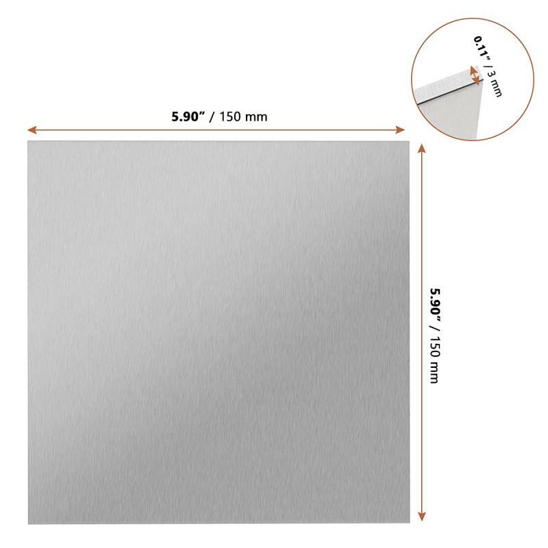 Placa quadrada de liga de alumínio polido, espessura 0,3mm 0,5mm 1mm 1,5mm 2mm 3mm 5mm 6mm 10mm, 1PC