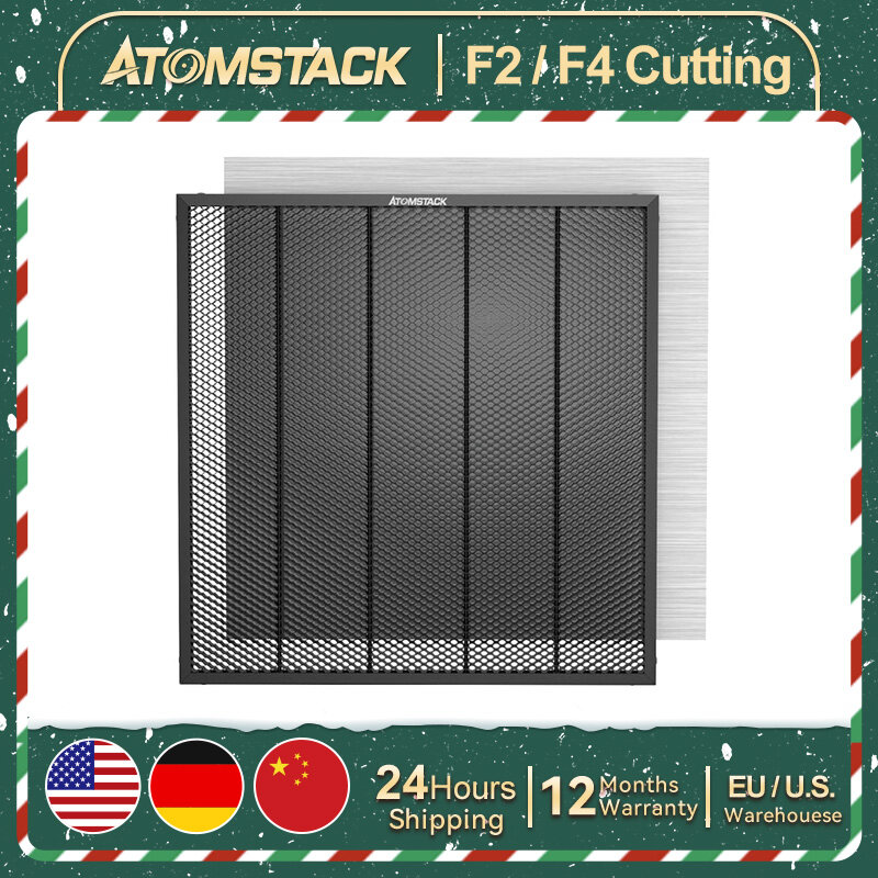 ATOMSTACK F2 F4 벌집 절단 테이블, CO2 다이오드 레이저 조각, 아크릴 목재 절단 플랫폼, 금속 목공, 400x400mm