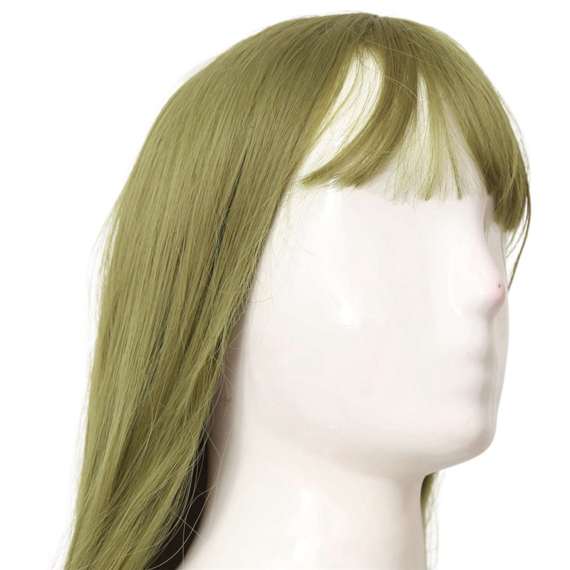 Mint Green Bangs Big Wavy Long Curly Hair Realistic Long Wig Synthetic Wig for Cosplay Masquerade Christmas Halloween