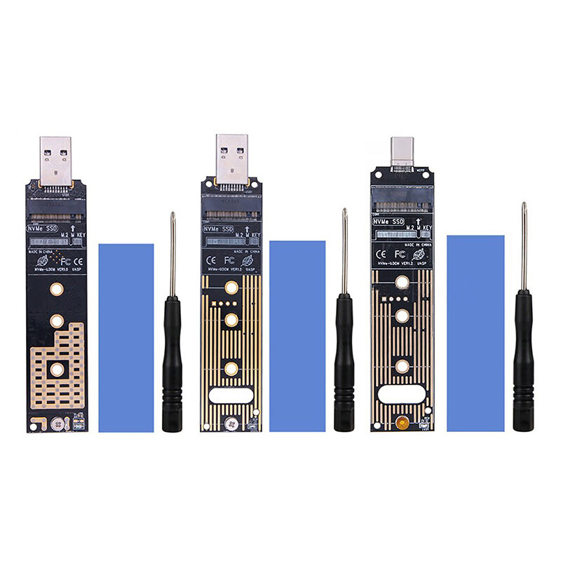 Adaptador SSD M.2 para USB 3.1, NVME PCIe, SATA, Protocolo Duplo, RTL9210B, Placa SSD para 2230, 2242, 2260, 2280, NVME SATA