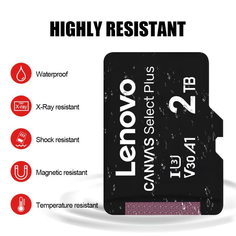 Lenovo Ultra Memory Card 2TB Fast Speed UHS-1 Memory Cards Micro Tf SD Card Shockproof Waterproof Super Compatibility Tf Card