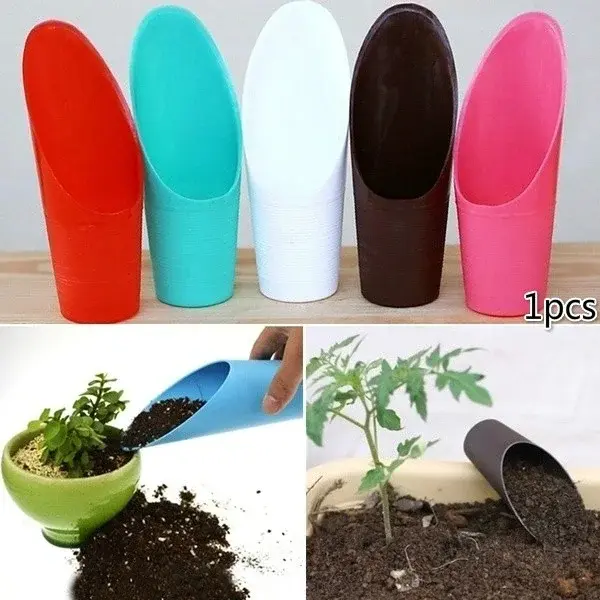 Balde plástico para jardinagem, cultivo em vasos, mini cilindro, pá do solo da planta carnuda, pá e pá
