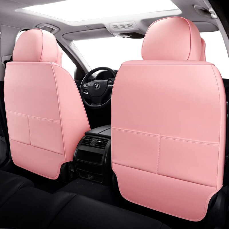 NS YOLO pokrowce na fotele samochodowe ze sztucznej skóry uniwersalne nadające się do samochodów osobowych, SUVs i Pick-up z wodoodporną sztuczną skórą w