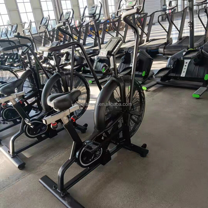 Equipo de cardio de fitness para gimnasio comercial, bicicleta de aire de resistencia al viento para ejercicio en interiores, spinning