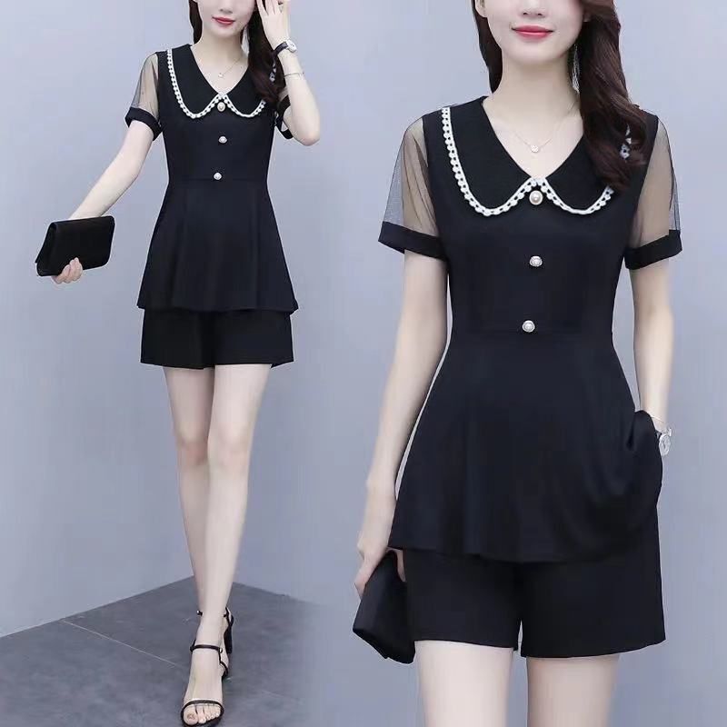 Women's Summer Short Sleeve Clothe Female Comfortable Fashion Loose Set Ladies Two Pieces Suits Home Wear Drawstring Outfits A72