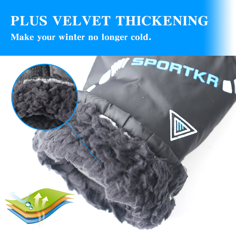 Winter Warm Gloves Windproof Anti-Slip Thermal Cycling Gloves Men Women Hand Warmer for Riding Skiing Camping Outdoors Gloves