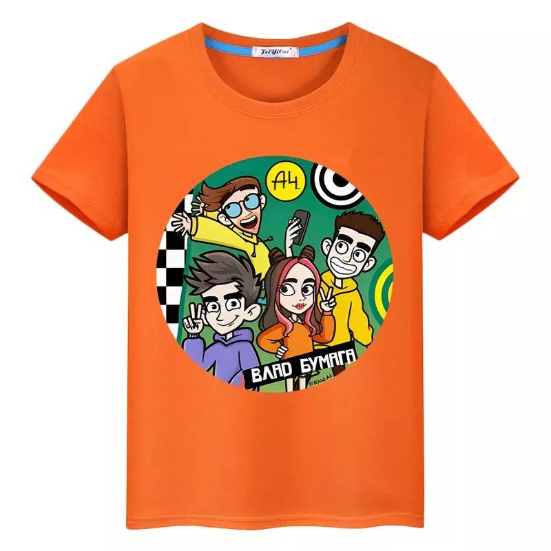 Влад а4 бумага Stolz T-Shirt Sommer Jungen kurz y2k einteilige Anime T-Shirts Merch A4 Lamm 100% Baumwolle T-Shirt Tops Kinder Kleidung Mädchen