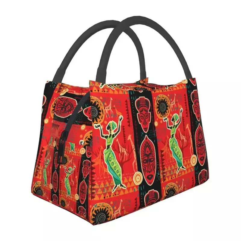 Художественная термоизолированная сумка для ланча в африканском стиле