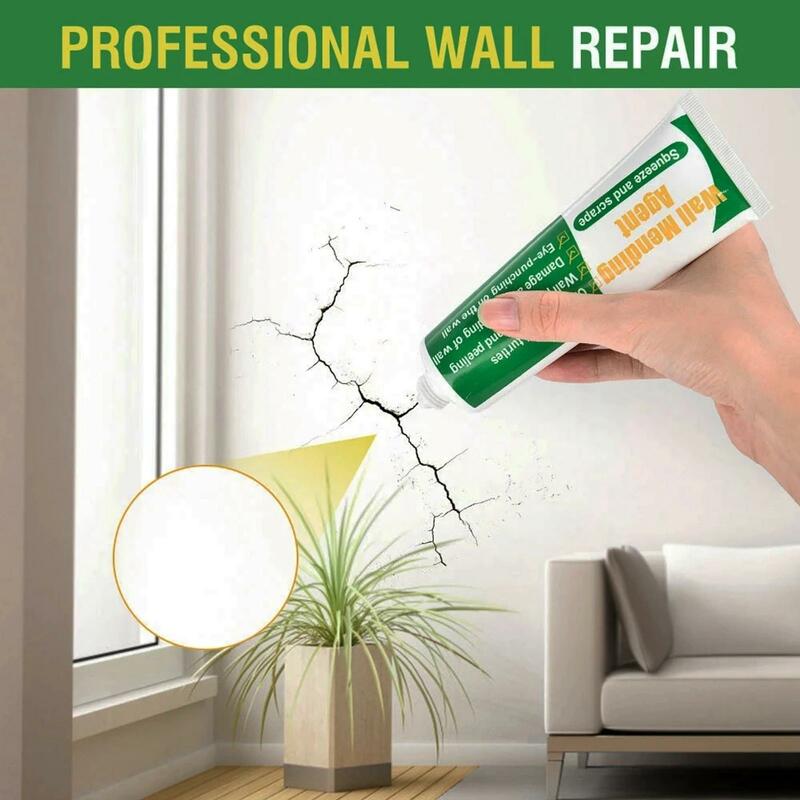 Drywall Repair Putty com bico pontudo, raspador, Wall Repair Creme Latex Pasta de tinta para paredes domésticas Peeling, Graffiti