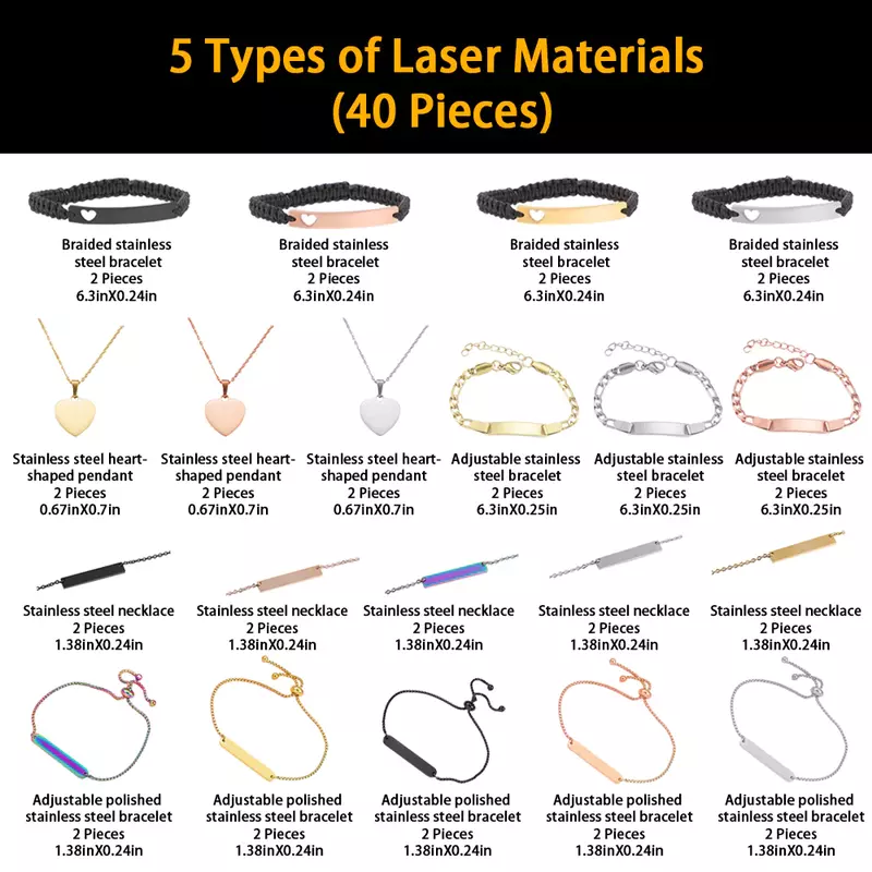 Laserpecker 3 лазерная гравировка материал для L3 нержавеющая сталь/алюминиевый сплав металлические визитные карточки