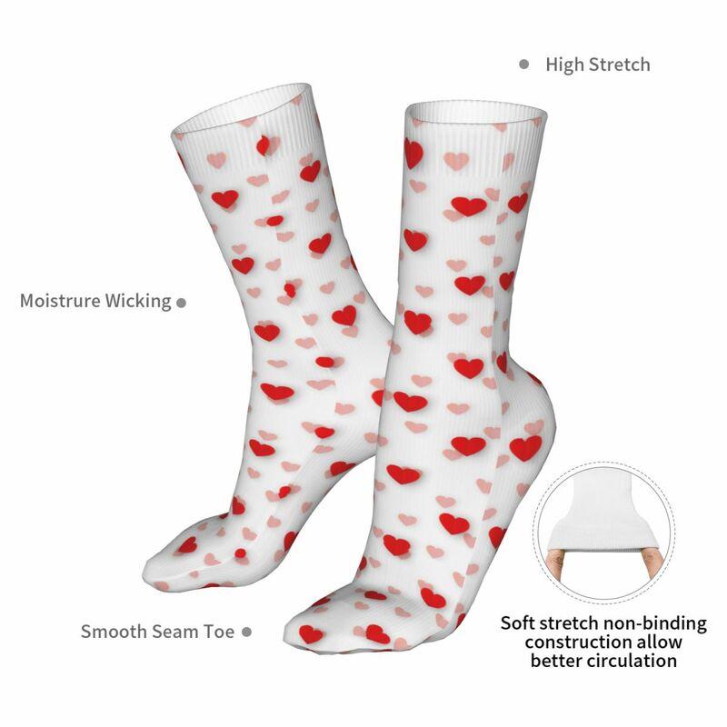 Love Pattern Socks Men's Women's Polyester Casual Socks Crazy Spring Summer Autumn Winter Socks Gift