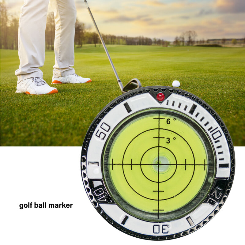 Golf Putting Slope Leitor, nível de espírito redondo, alta precisão Reader, Formação Aids Acessórios Golf, Hat Clip