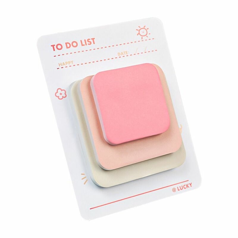 Folding Stickable Notebook Memo Pad Instagram Style 90 Sheets Message Paper Paper Solid Color Messages Sticking Paper Office