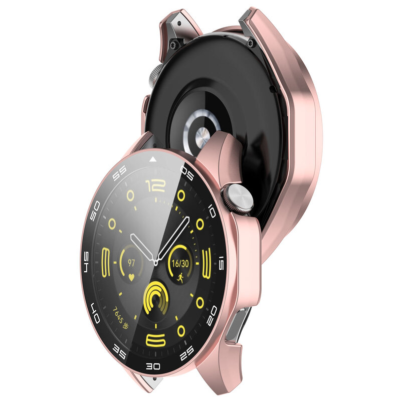Casing pelindung 2 dalam 1 untuk jam tangan Huawei GT4 46mm, dengan layar kaca tahan tekanan, penutup pelindung jam tangan dengan Film