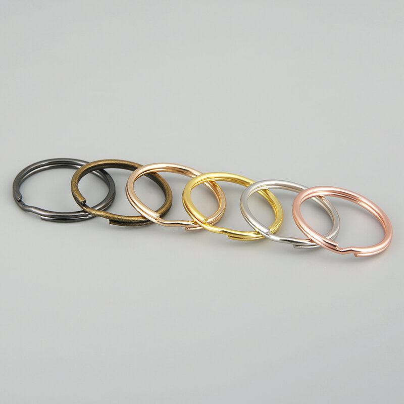 10 sztuk/partia metalowy uchwyt brelok dzielony pierścień (nigdy nie znikną) rozmiar 25mm 28mm 30mm breloki do torby brelok tworzenia biżuterii breloczek