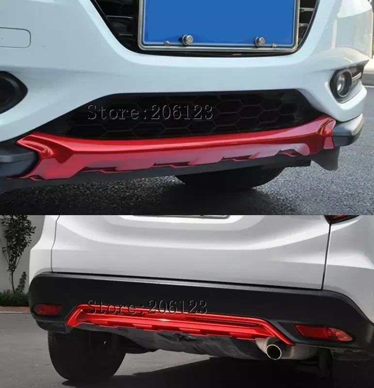 Embellecedor de cubierta de parachoques delantero y trasero para coche, protector de guardabarros para Honda HR-V HRV 2014-2017