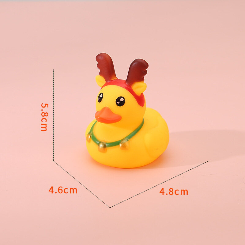 5PCS Christmas Duck Baby Bath Toys Outdoor Beach Pool Water Park Toys Water Floating Cute Yellow Duck Kids Toy