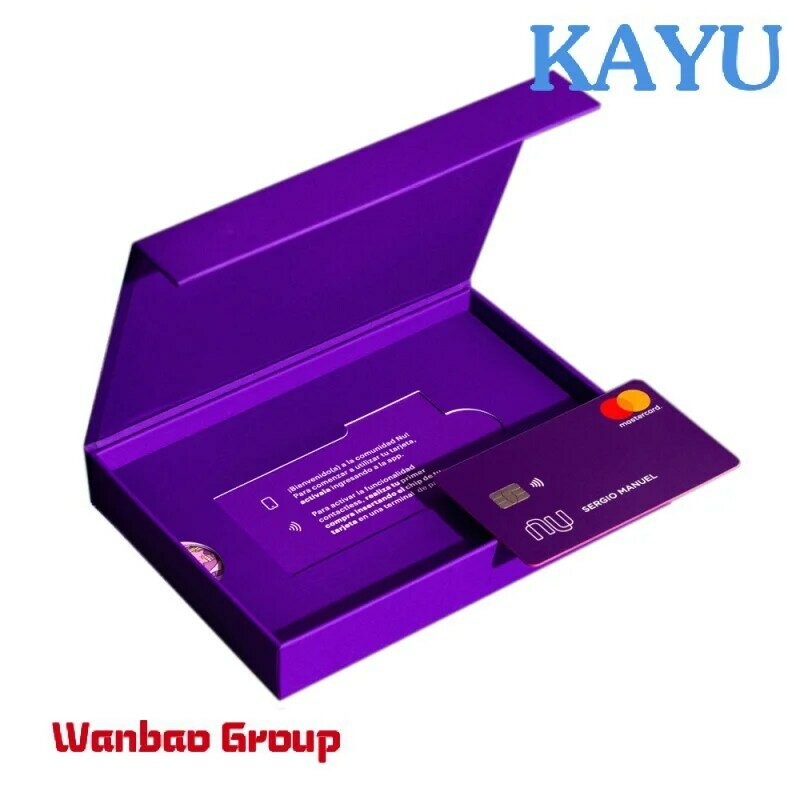 Tarjeta de regalo magnética de lujo personalizada, caja de papel de embalaje de tarjeta de crédito comercial VIP, caja de regalo para tarjeta