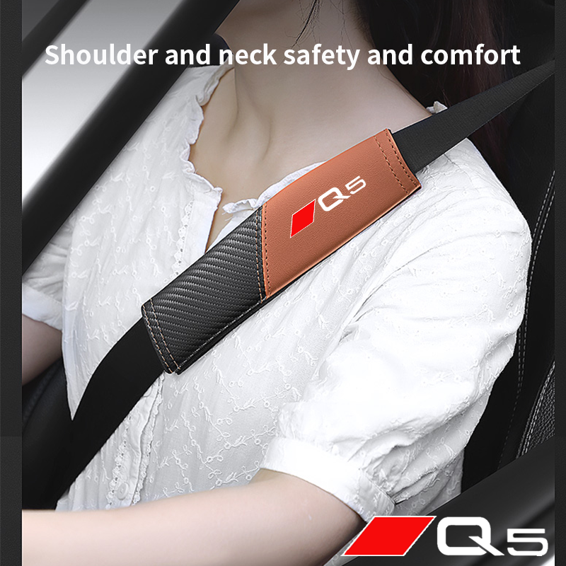 1 buah sarung sabuk pengaman mobil Aksesori interior bantalan bahu untuk Audi Q5