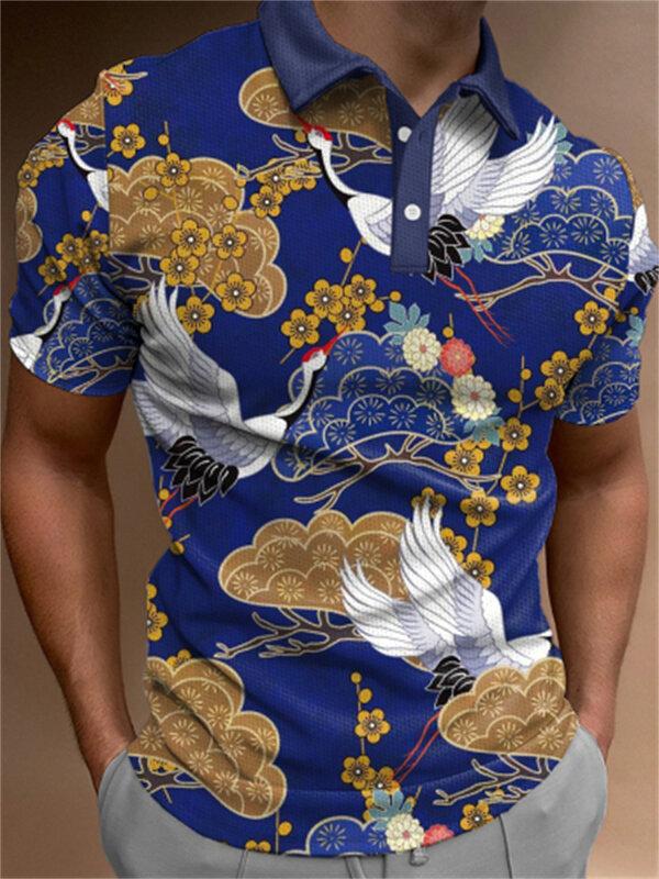 Lustiges Muster Polo T-Shirt für Männer Mode 3d cool drucken T-Shirts Hip Hop Trend Street Tops Revers Kurzarm Bluse Kleidung