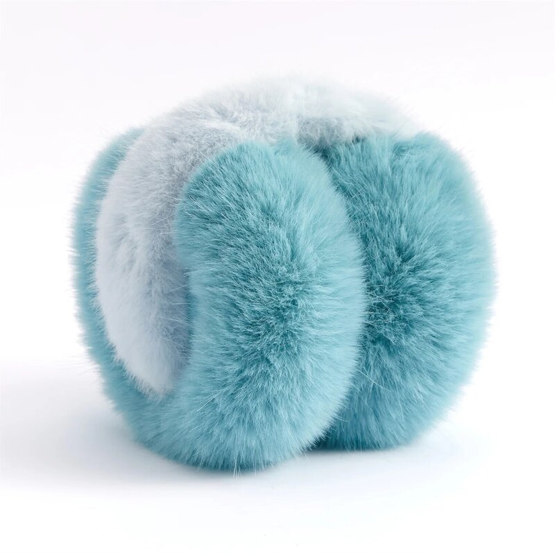 Anjj 10 colori Faux Rabbit Fur paraorecchie squisito lusso moda peluche paraorecchie Unisex inverno abbigliamento caldo viaggio utilizzando