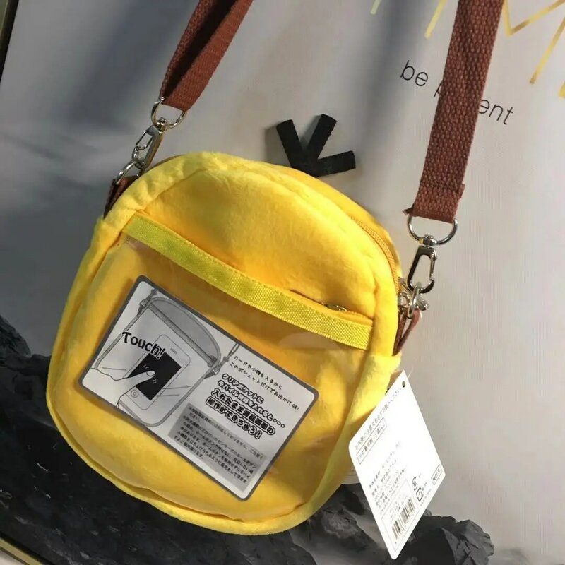 حقيبة ظهر من بوكيمون جينجار سيداك قطيفة مفردة الكتف شنط كروس للبنات مطبوع عليها رسوم متحركة مناسبة كهدية للأطفال